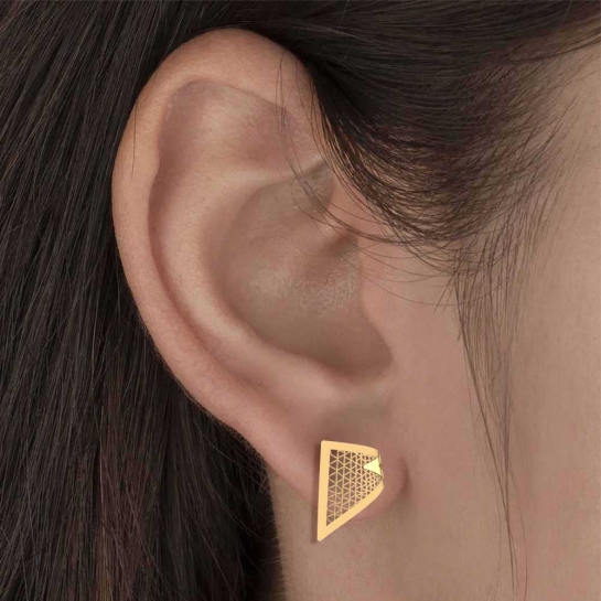 Gold stud earrings designs for daily use shop